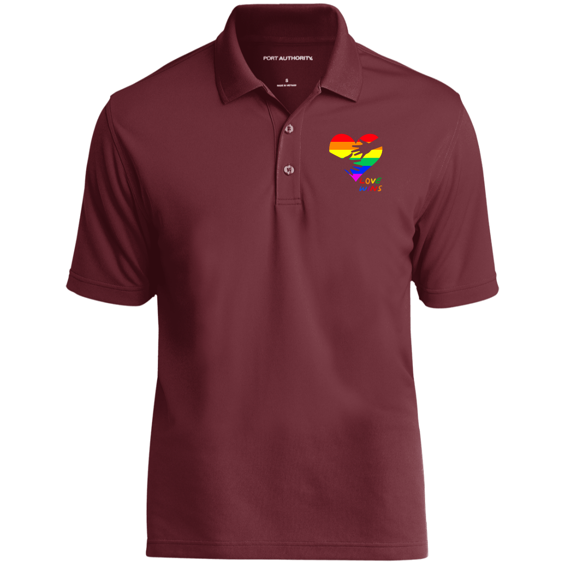 Love Wins Heart Short Sleeve Polo