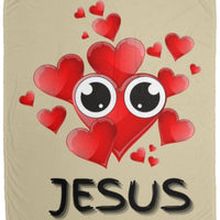 Eye Love Jesus Cozy Plush Fleece Blanket