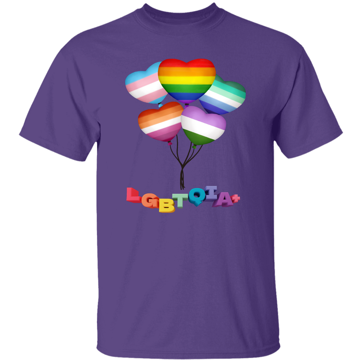 Pride Heart Balloons Short Sleeve Shirt