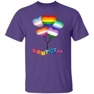 Pride Heart Balloons Short Sleeve Shirt