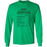 Nutrition Facts T-Shirt LS - Dad - Black