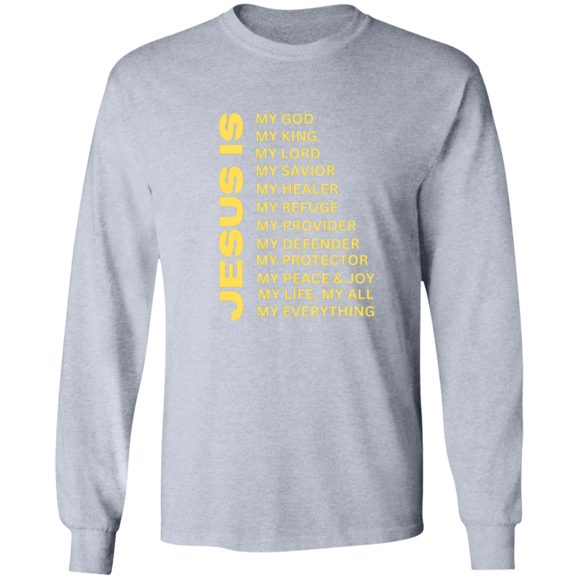 Jesus Is Christian T-Shirt - Long Sleeve Gold