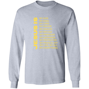 Jesus Is Christian T-Shirt - Long Sleeve Gold