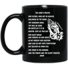 Lord's Prayer Black Mug