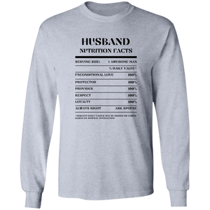 Nutrition Facts T-Shirt LS - Husband - Black