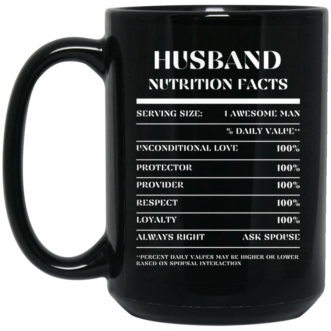 Nutrition Facts Mug - Husband