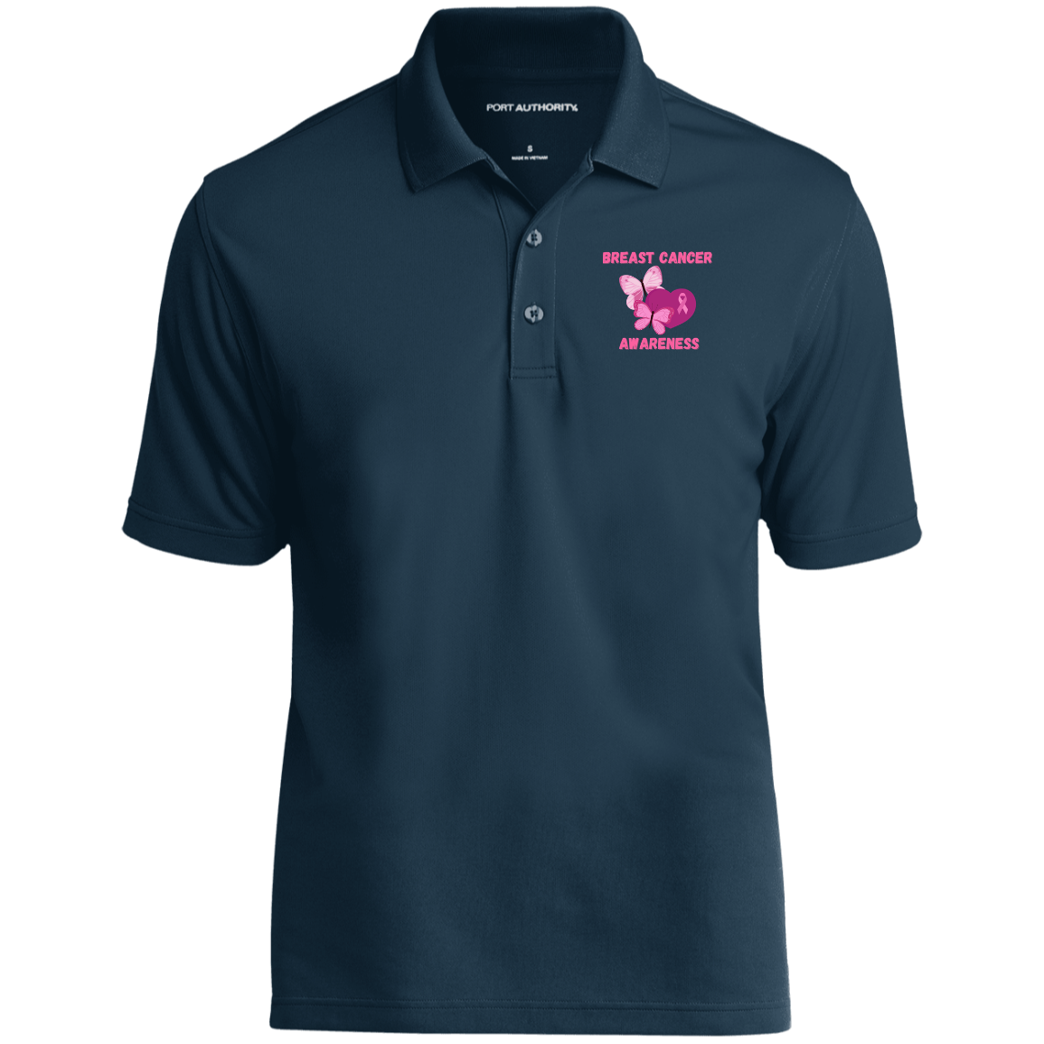 Breast Cancer Awareness Short Sleeve Polo