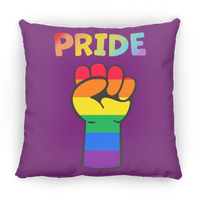 Rainbow Pride Fist Sqaure Pillow