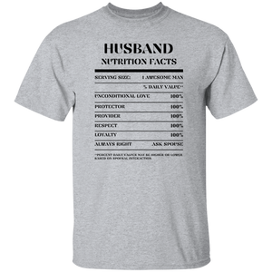 Nutrition Facts T-Shirt SS - Husband - Black