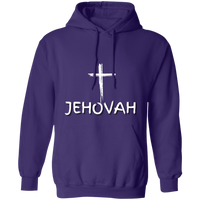 Jehovah Pullover Hoodie Front & Back - White