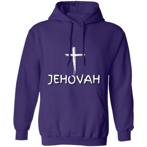 Jehovah Pullover Hoodie Front & Back - White