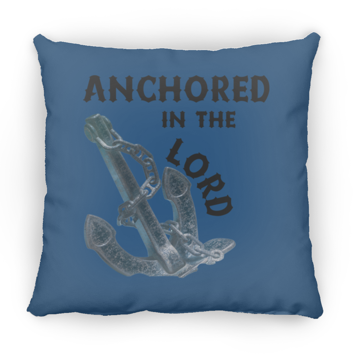 Anchored in the Lord Pillow - Black