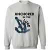 Anchored in the Lord Crewneck Sweatshirt - Black