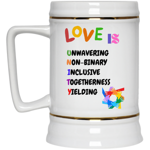 Love is Unity Beer Stein 22oz.