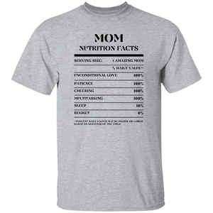 Nutrition Facts T-Shirt SS - Mom - Black