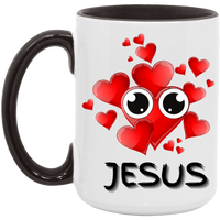 Eye Love Jesus Accent Mug
