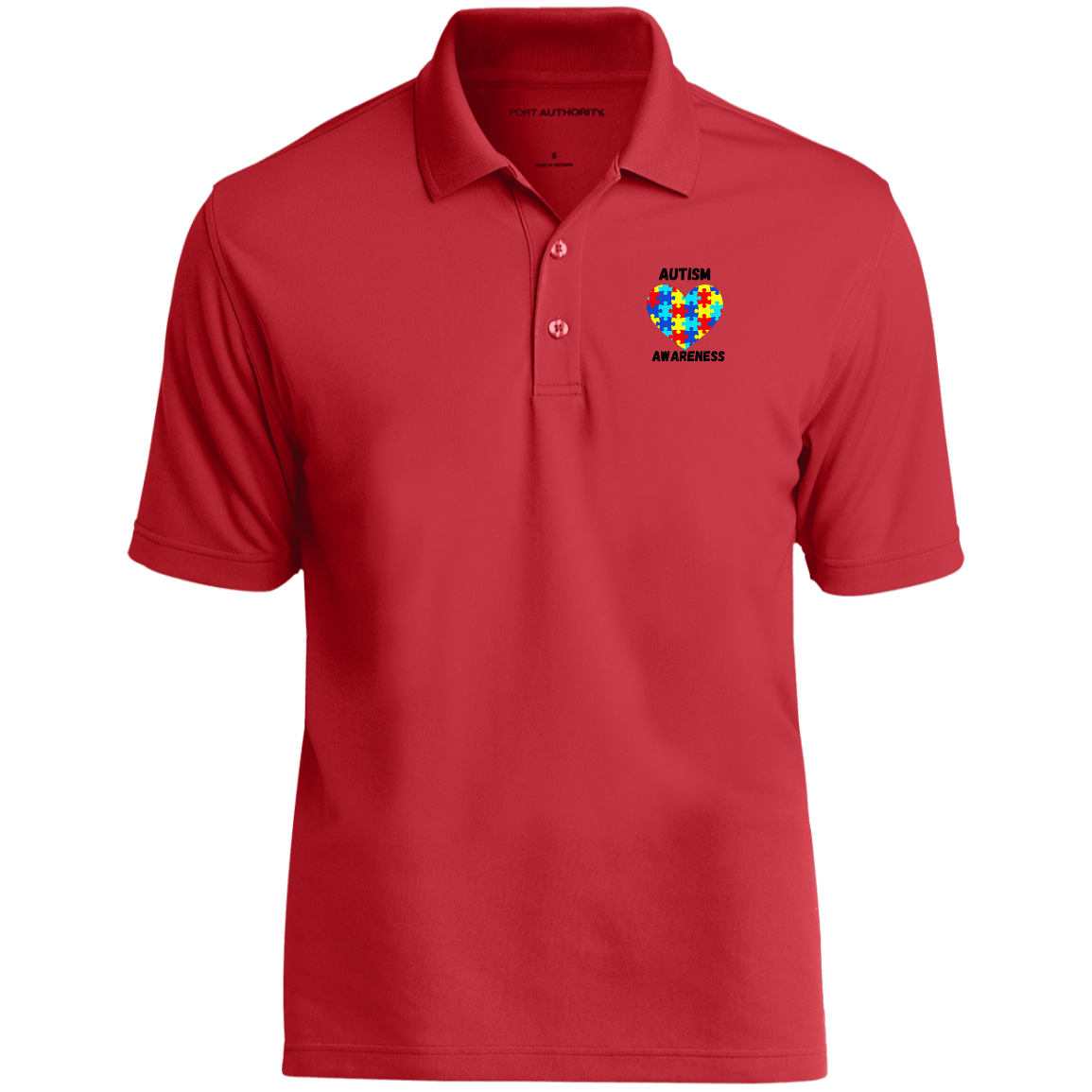 Autism Heart Short Sleeve Polo