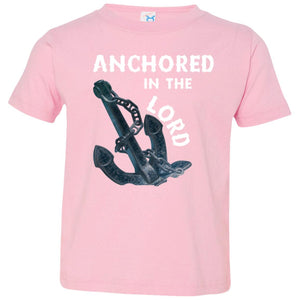 Anchored in the Lord Toddler Short Sleeve - White