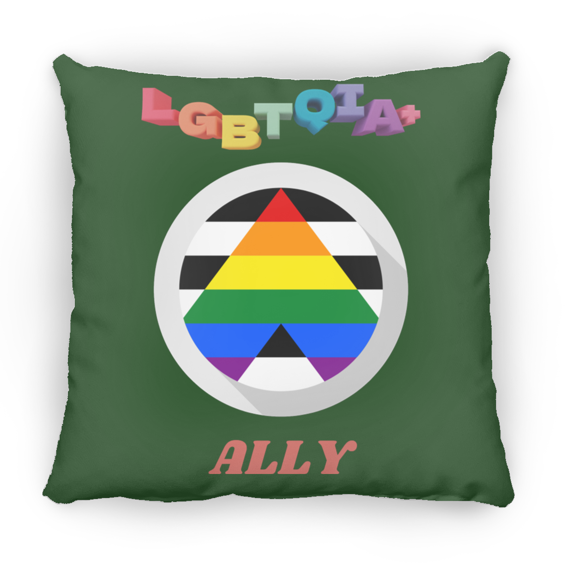 LGBTQIA+ ALLY SQUARE PILLOW