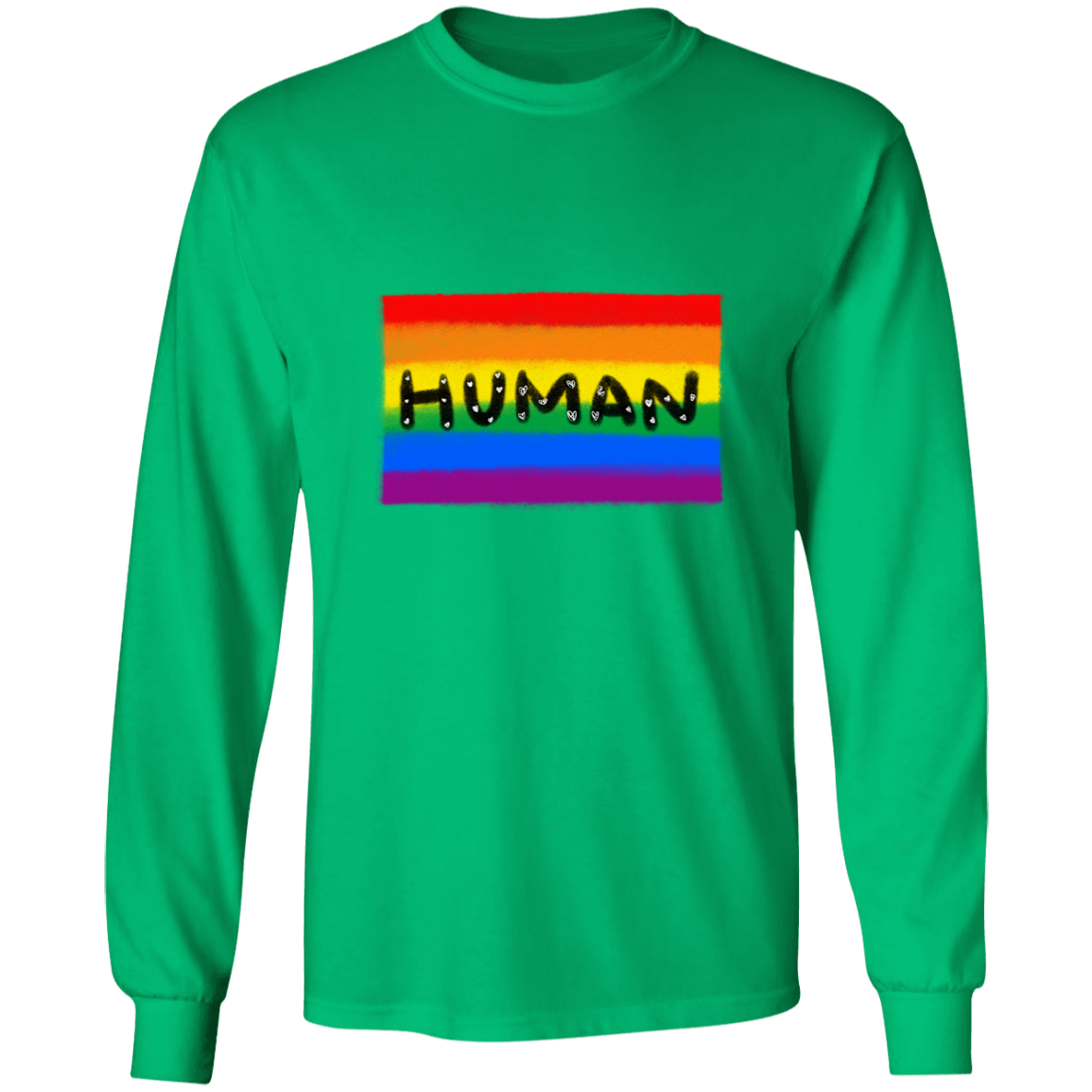 Human Pride Flag Long Sleeve Shirt