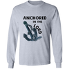 Anchored in the Lord Long Sleeve Shirt - Black