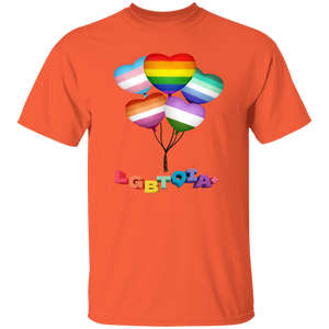 Pride Heart Balloons Short Sleeve Shirt