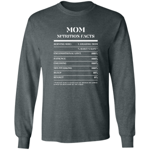 Nutrition Facts T-Shirt LS - Mom - White