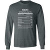 Nutrition Facts T-Shirt LS - Mom - White