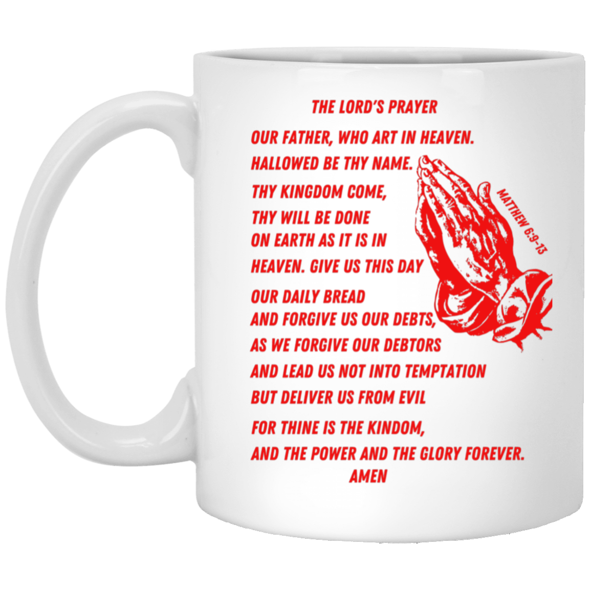 Lord's Prayer Mug Red