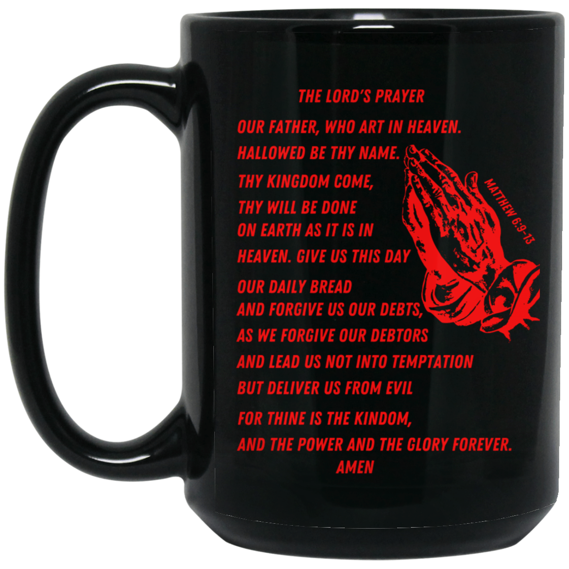 Lord's Prayer Mug Red