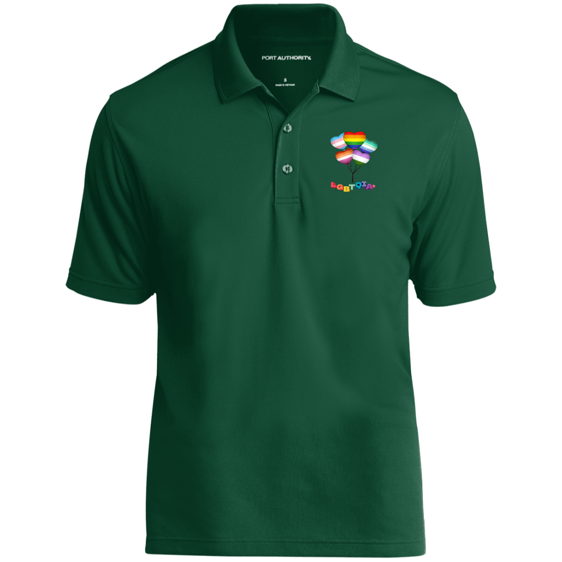 Pride Heart Balloons Short Sleeve Polo