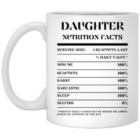 Nutrition Facts Mug - Daughter