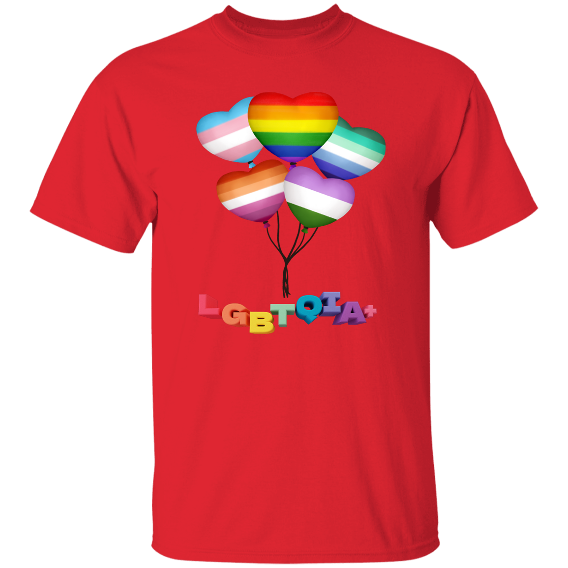 Pride Heart Balloons Short Sleeve Shirt