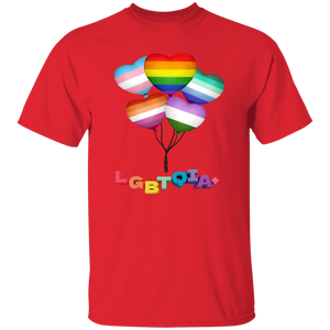 Pride Heart Balloons Short Sleeve Shirt