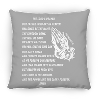 Lord's Prayer White Pillow