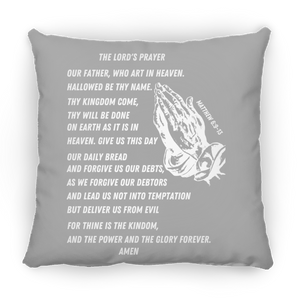 Lord's Prayer White Pillow