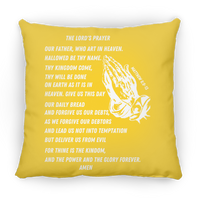 Lord's Prayer White Pillow