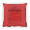 Nutrition Facts Pillow - Dad - Black