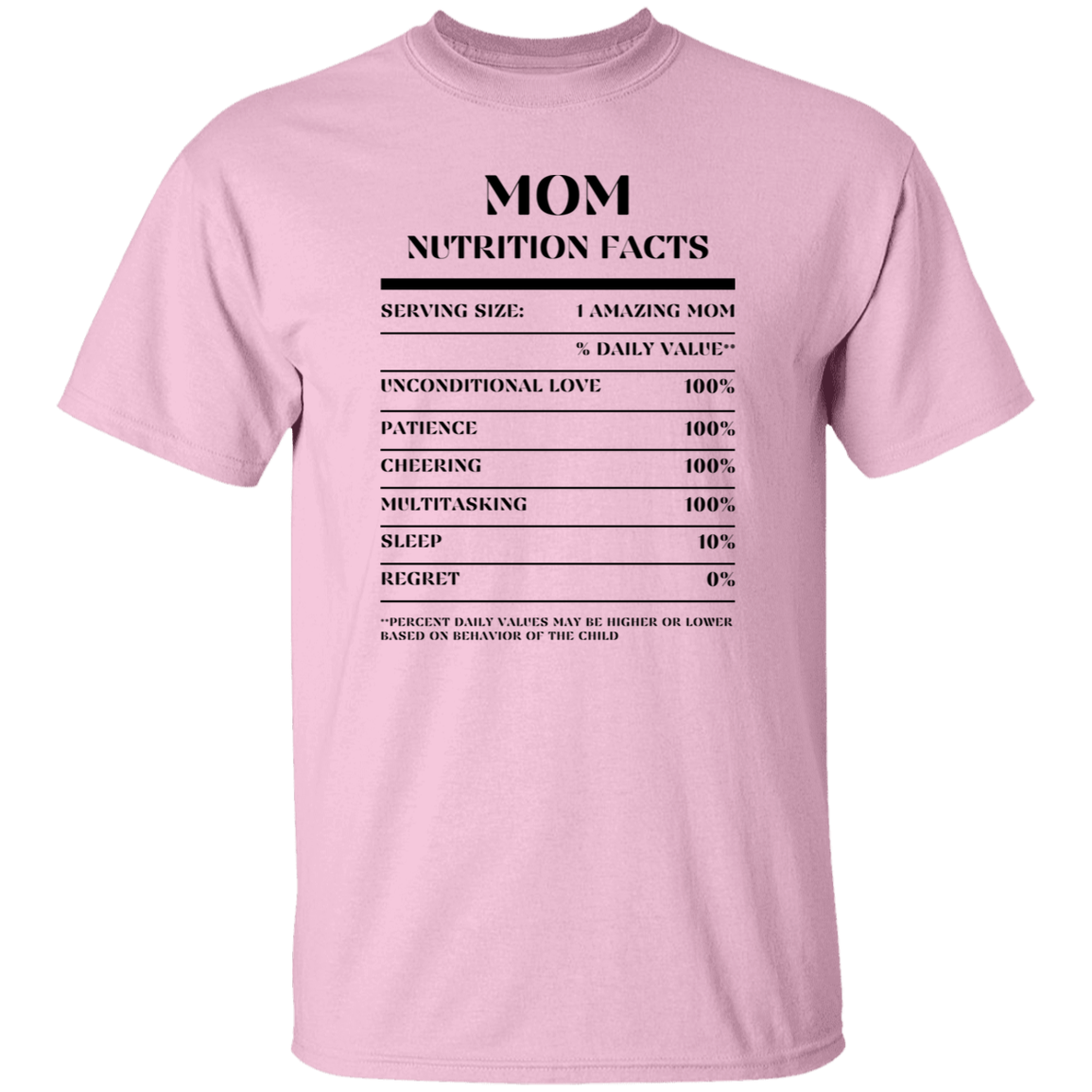 Nutrition Facts T-Shirt SS - Mom - Black