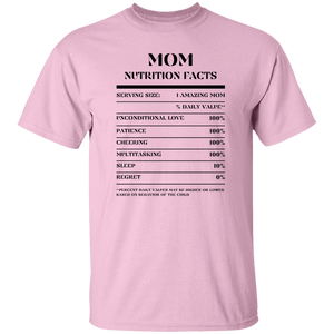 Nutrition Facts T-Shirt SS - Mom - Black