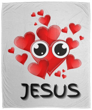 Eye Love Jesus Cozy Plush Fleece Blanket