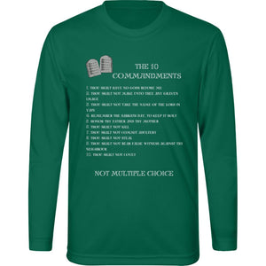 The 10 Commandments Youth Long Sleeve - White