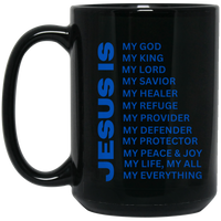 Jesus Is Christian Mug Blue