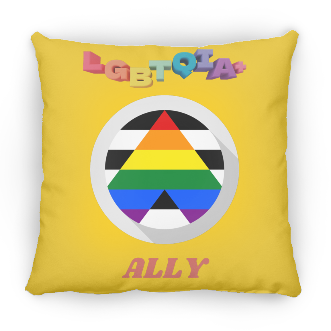 LGBTQIA+ ALLY SQUARE PILLOW