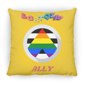 LGBTQIA+ ALLY SQUARE PILLOW