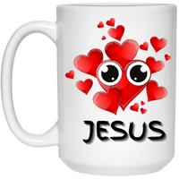 Eye Love Jesus White Mug