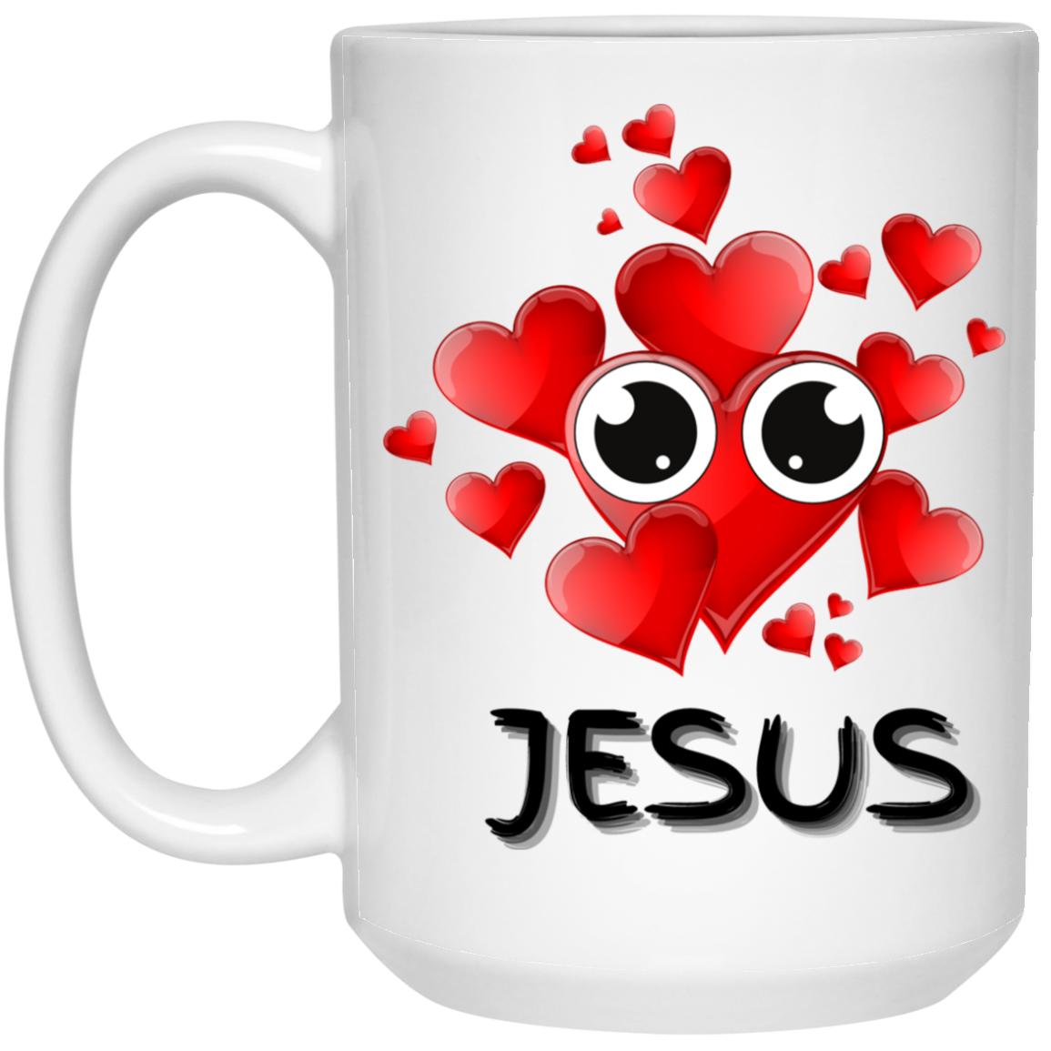 Eye Love Jesus White Mug