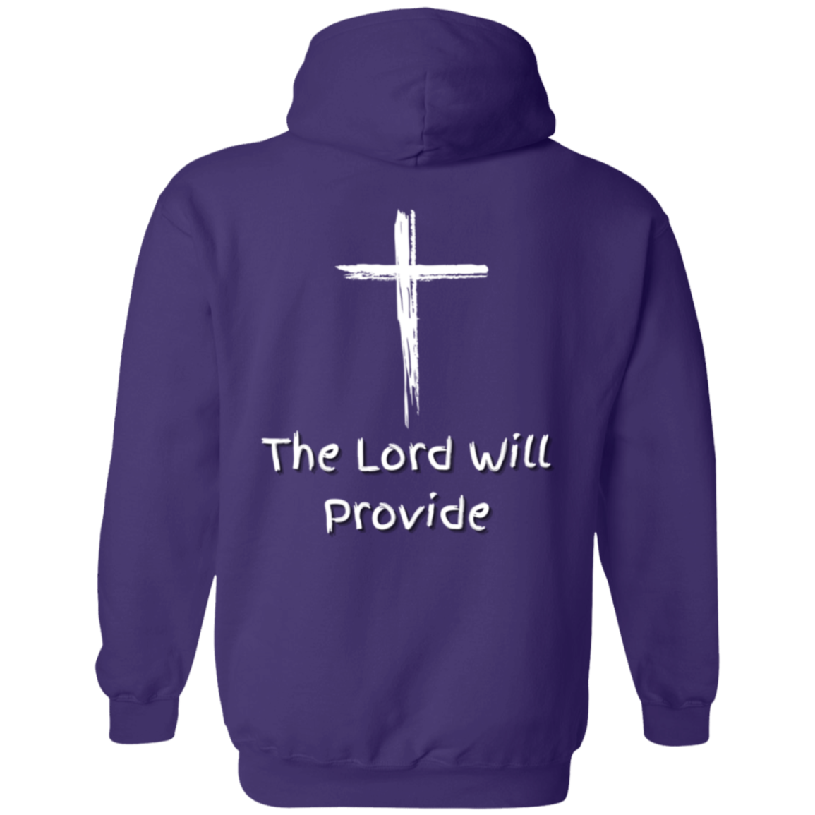 Jehovah Jireh Pullover Hoodie Front & Back - White