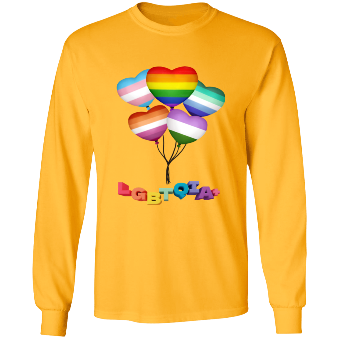 Pride Heart Balloons Long Sleeve Shirt