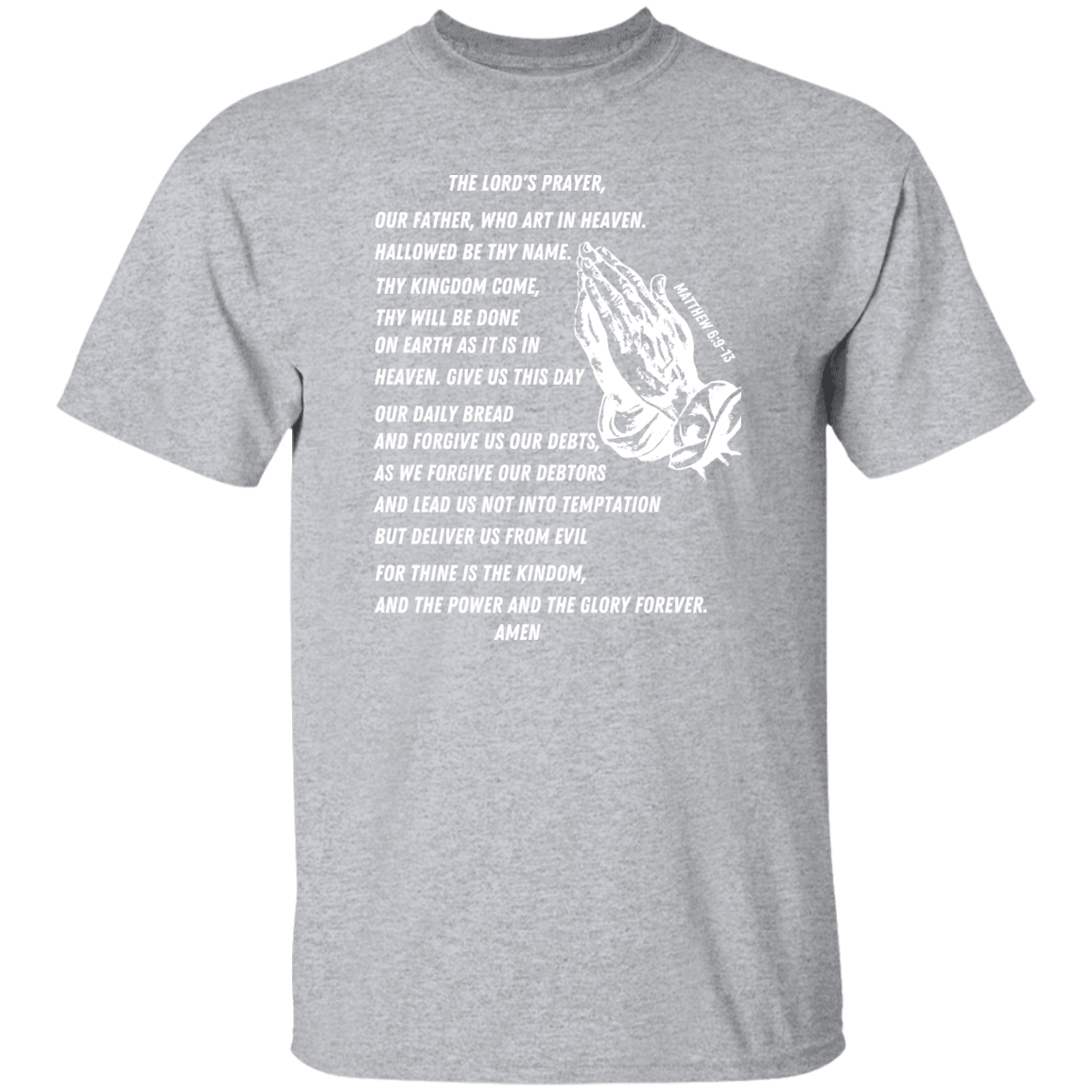 Lord's Prayer Short Sleeve Shirt - White